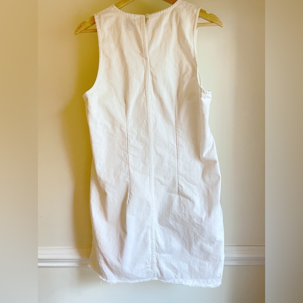 J.Crew White Denim Shift Dress – Size 10 - Picture 3 of 5